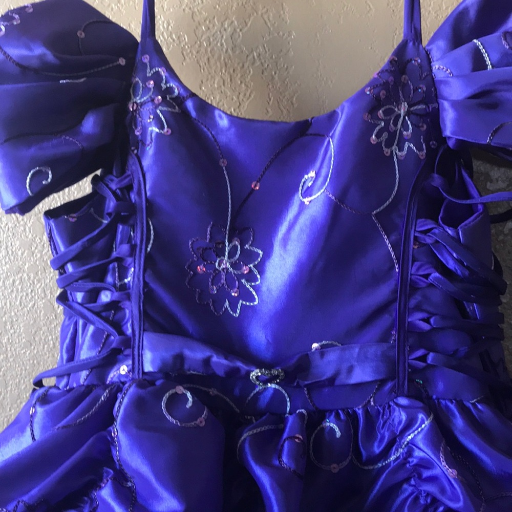 Girls Pageant Formal purple /sequins